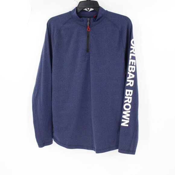 Orlebar brown sweatshirt men's large Bray Adventure Zip up in Navy nylon blend - Picture 1 of 7